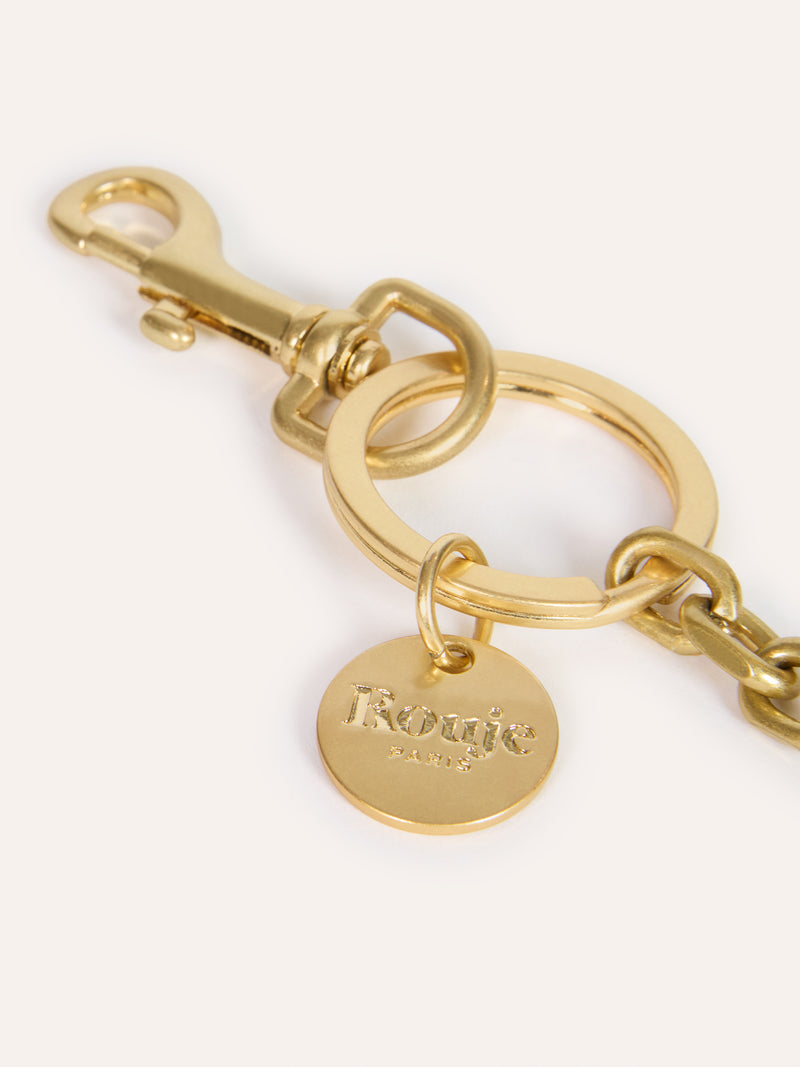 PORTECLE rose gold key ring, detail view by Rouje